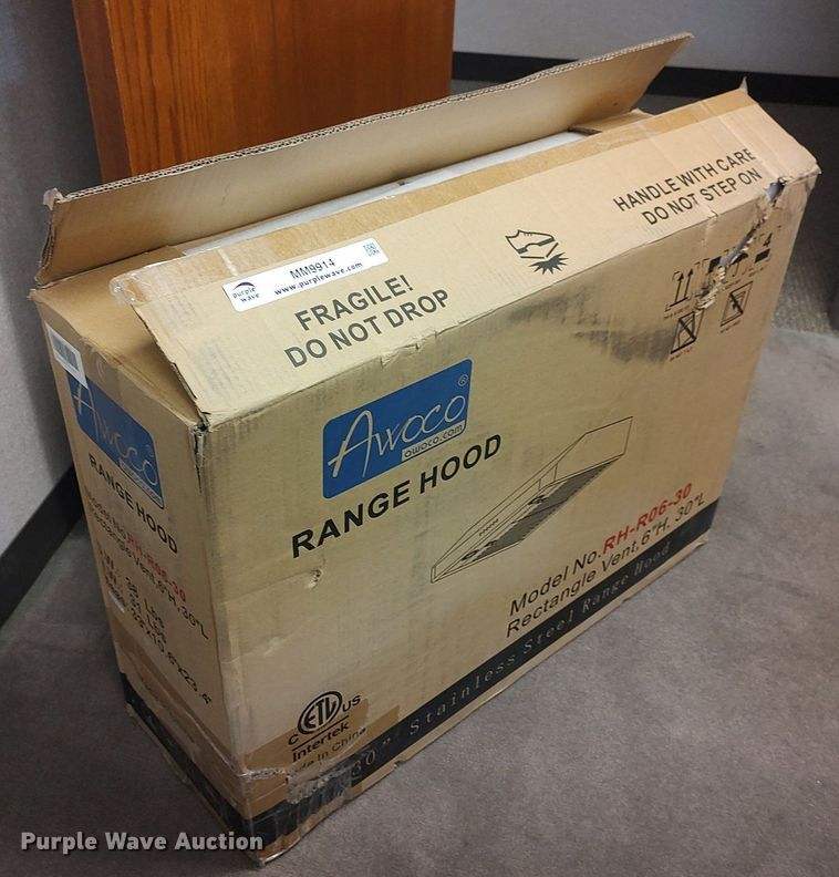 image for item MM9914 Awoco RHR06-30  stainless steel range hood