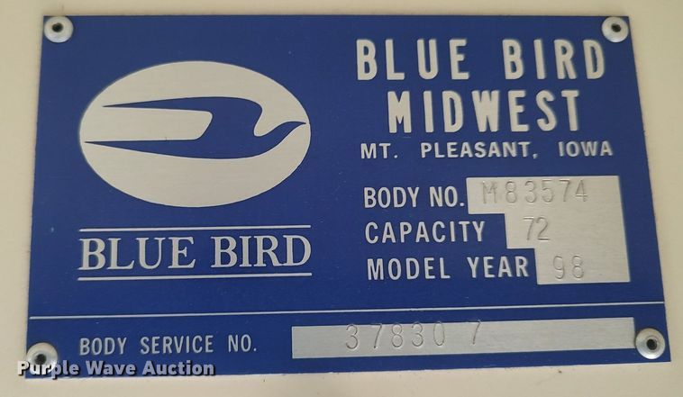 image for item MM9932 1998 Blue Bird TC2000  school bus