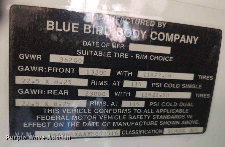 image for item MM9935 2000 Blue Bird All American  coach bus