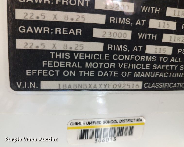 image for item MM9935 2000 Blue Bird All American  coach bus