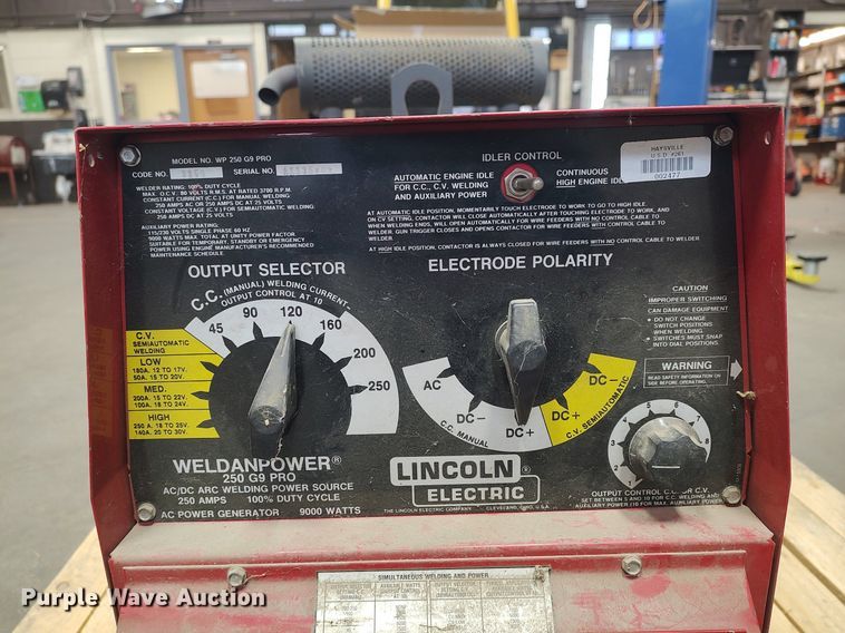 image for item MM9937 Lincoln Electric Weldanpower 250 G9 Pro  welder/generator
