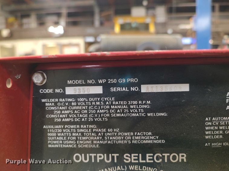 image for item MM9937 Lincoln Electric Weldanpower 250 G9 Pro  welder/generator