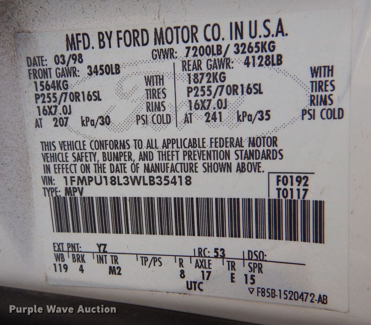 image for item MP9031 1998 Ford Expedition XLT  SUV