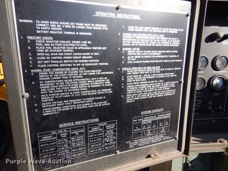 image for item MP9033 1992 Forster Enterprises MEP007B  generator