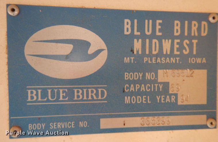 image for item MP9034 1994 Blue Bird TC2000  school bus