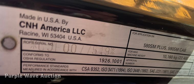 image for item MW9438 2005 Case 590 Super M Series 2  backhoe