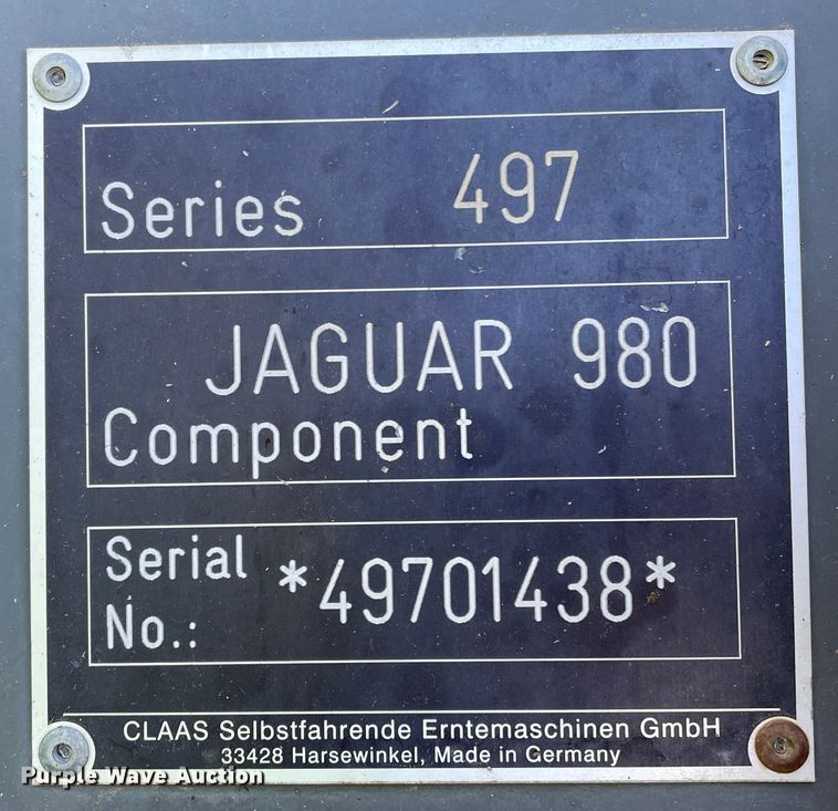image for item DN4522 2016 Claas 980 Jaguar  forage harvester