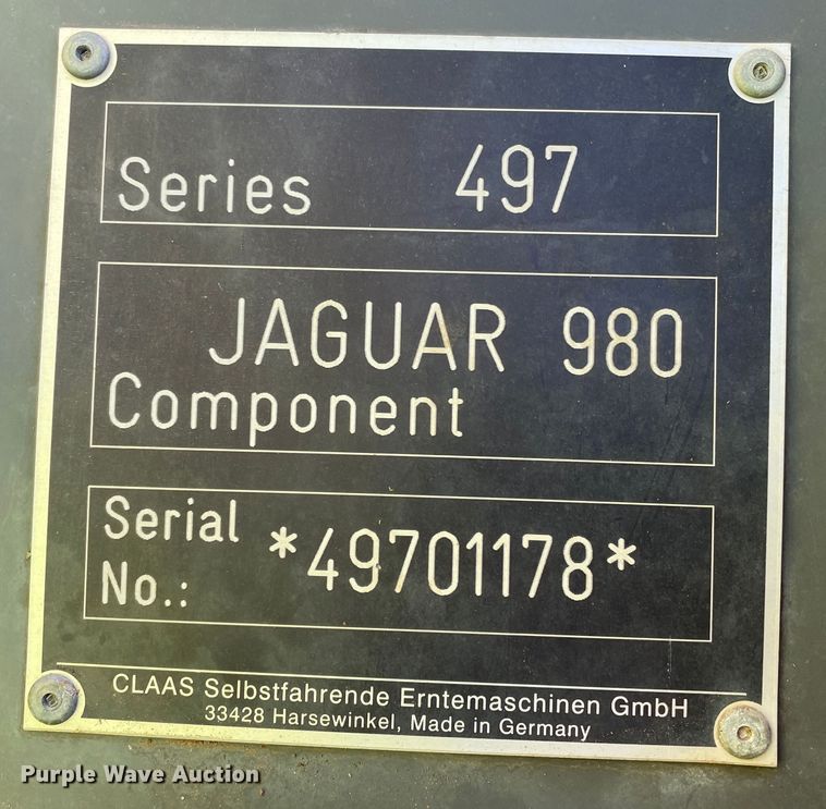 image for item DN4524 2015 Claas 980 Jaguar  forage harvester