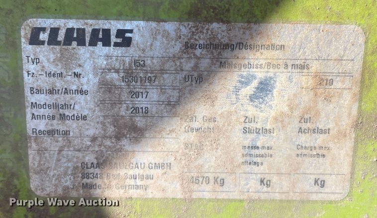 image for item DN4528 2018 Claas Orbis 900  rotary forage head