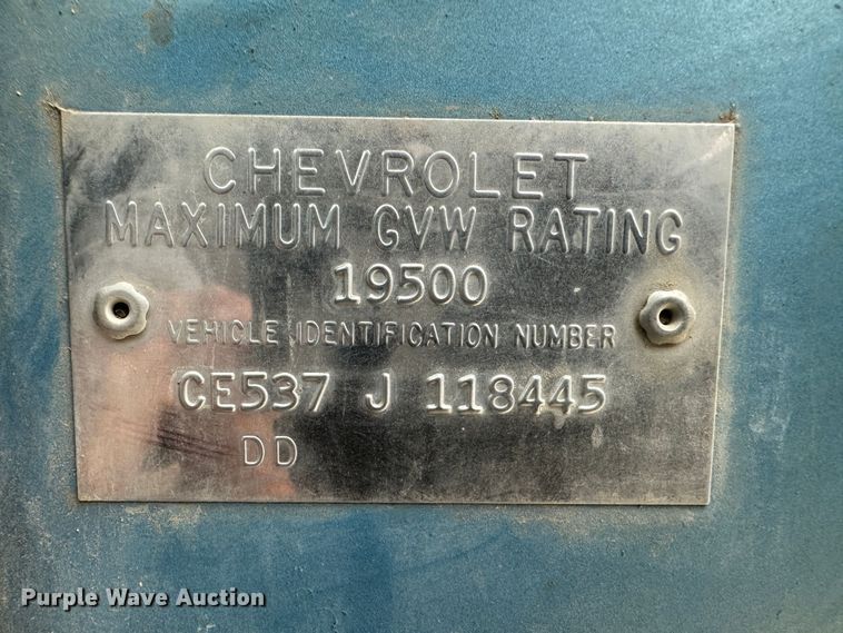 image for item JD9627 1967 Chevrolet C50  grain truck