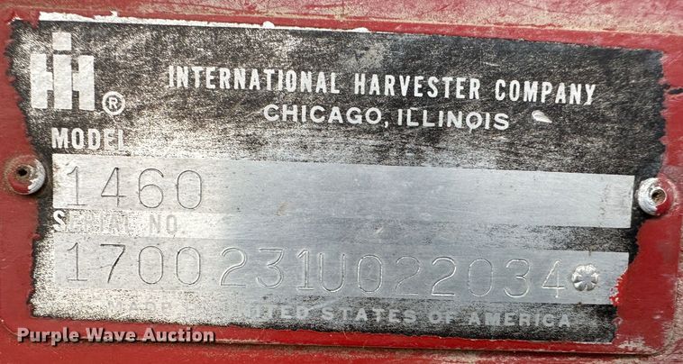 image for item JD9629 1980 International 1460  combine