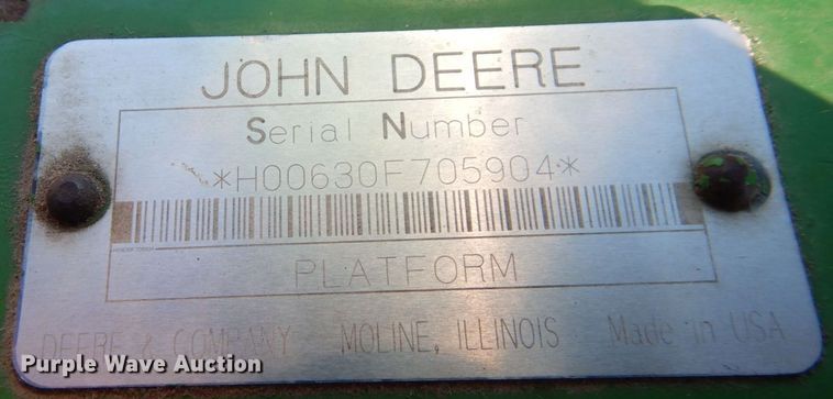 image for item JK9137 2004 John Deere 630F  flex head