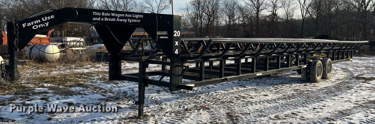 image for item JU9710 Industrias America 20X4  hay bale trailer
