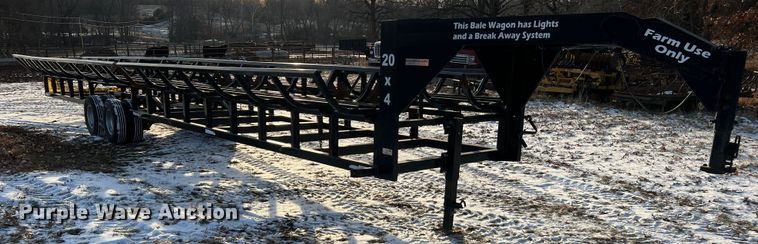 image for item JU9710 Industrias America 20X4  hay bale trailer