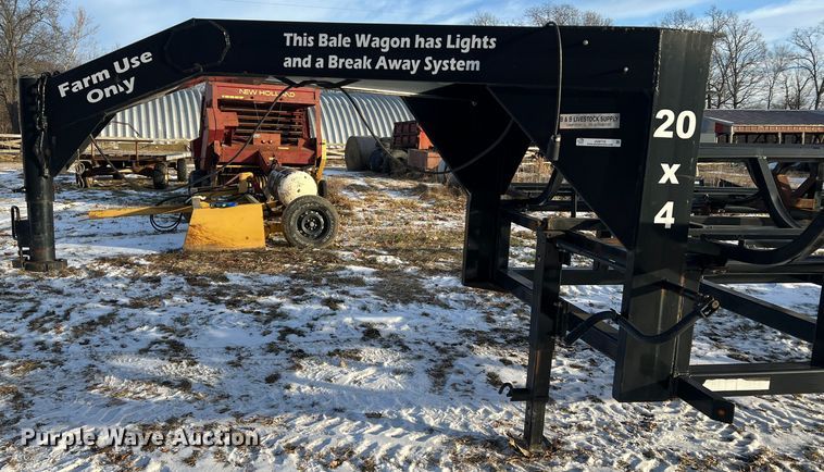 image for item JU9710 Industrias America 20X4  hay bale trailer