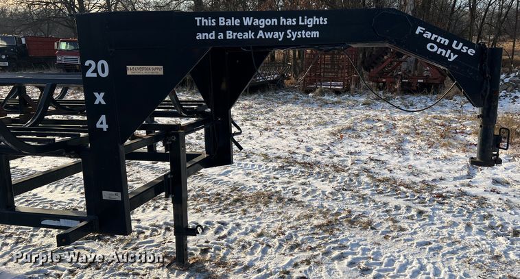 image for item JU9710 Industrias America 20X4  hay bale trailer