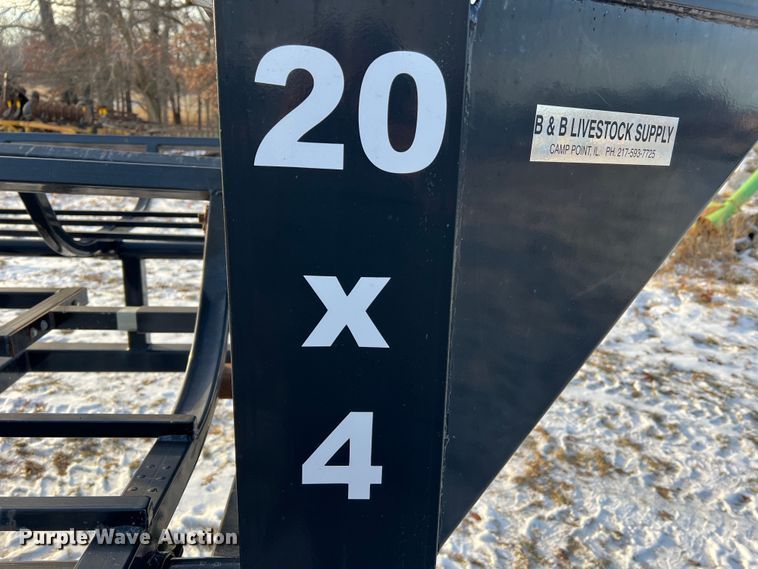 image for item JU9710 Industrias America 20X4  hay bale trailer