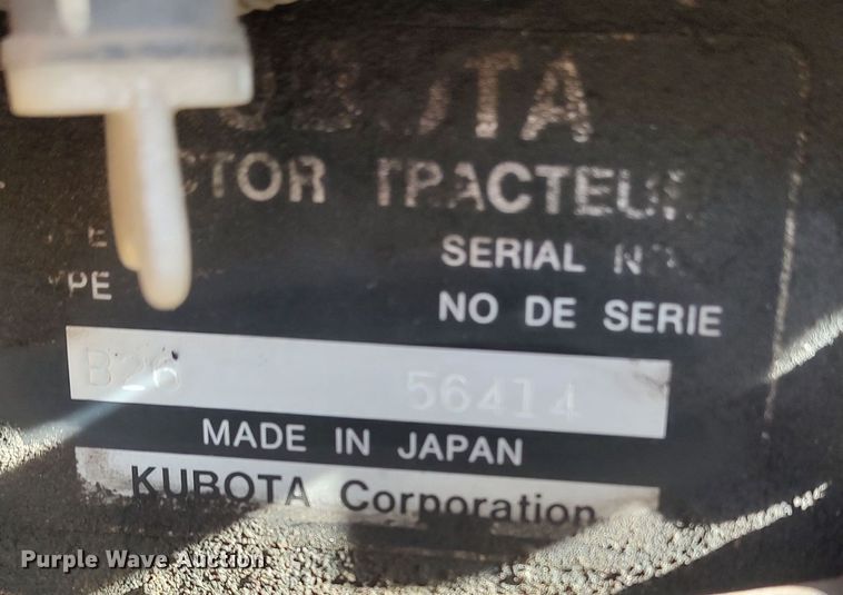 image for item LK9509 Kubota B26  backhoe