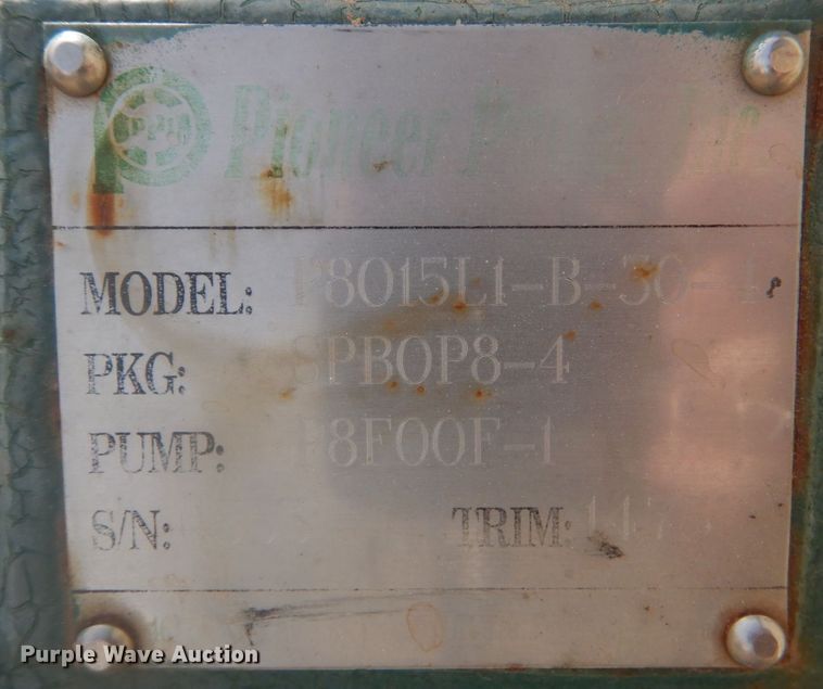 image for item MM9619 Pioneer P8015L1-B-30-4  irrigation pump