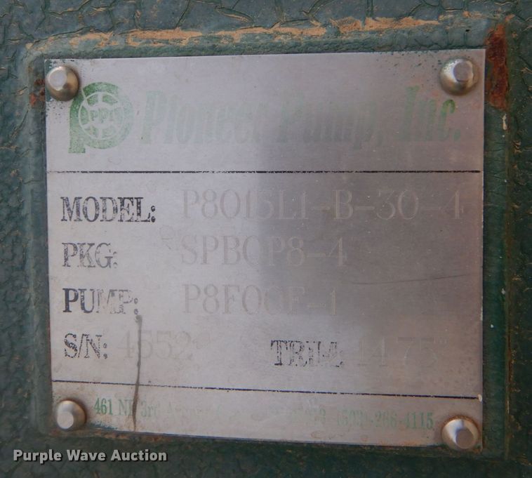 image for item MM9620 Pioneer P8015L1-B-30-4  irrigation pump