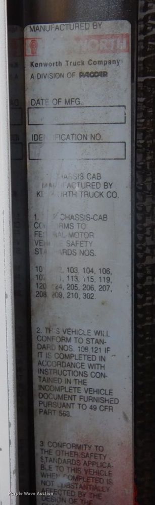 image for item AF9334 1999 Kenworth T300  dump truck