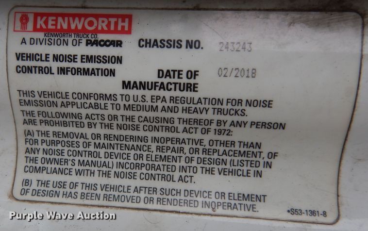 image for item DK7537 2019 Kenworth T680 semi truck