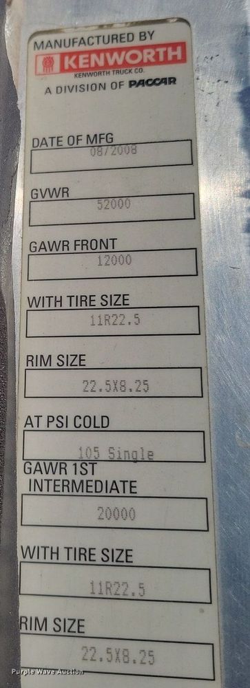 image for item LG9398 2009 Kenworth T800  semi truck