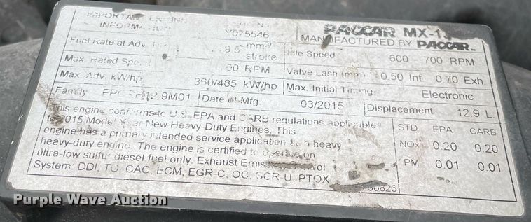 image for item MA9799 2016 Peterbilt 579  semi truck