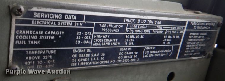 image for item MM9628 1972 Am General M35A2  flatbed truck