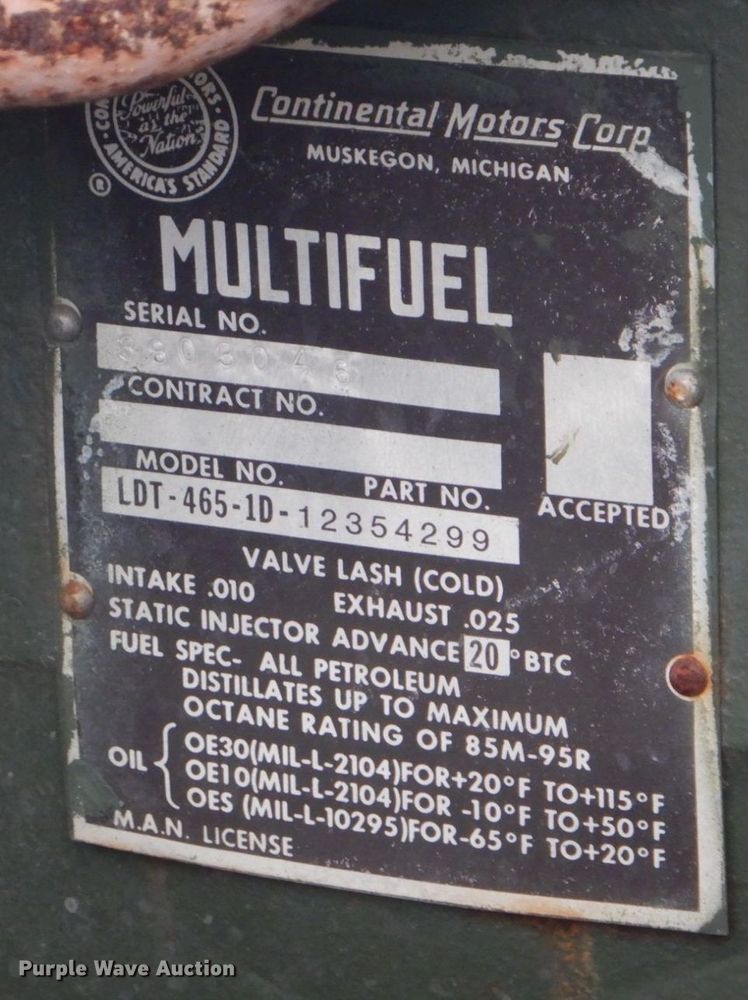 image for item MM9628 1972 Am General M35A2  flatbed truck