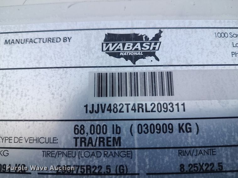 image for item MM9942 1994 Wabash National  dry van trailer