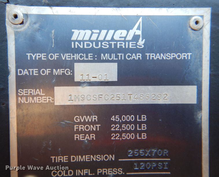 image for item MP9015 2001 Miller car carrier