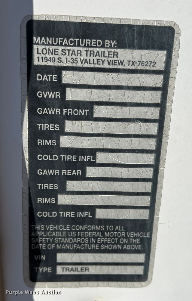 image for item DD3581 2003 Lone Star  enclosed cargo trailer