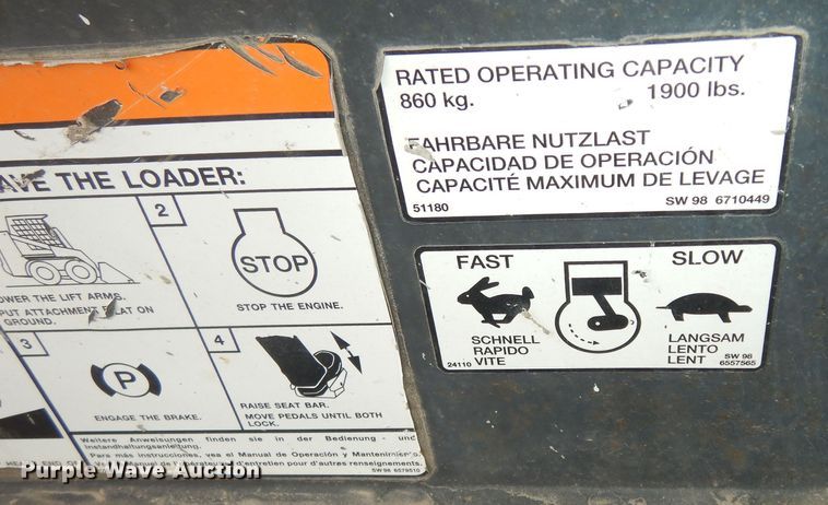 image for item DK7554 1998 Bobcat 863  skid steer loader