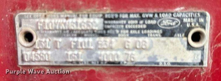 image for item DR9187 1972 Ford F100  pickup truck