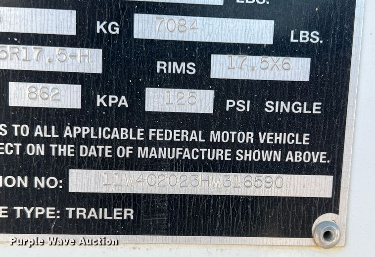 image for item DS2652 2017 W-W Trailers  enclosed cargo trailer