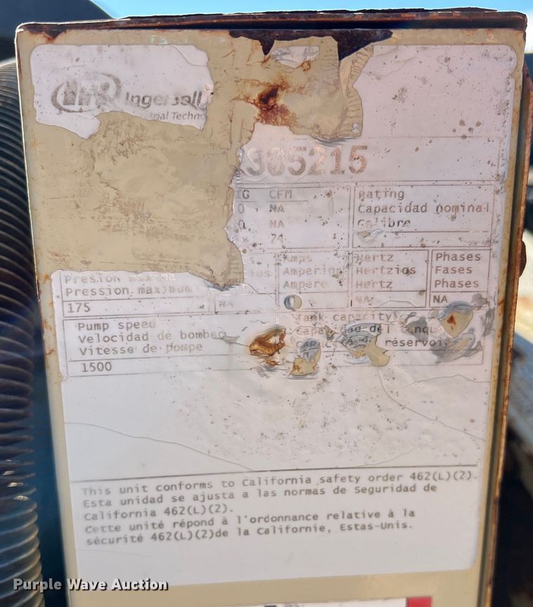 image for item DS2670 (2) Ingersoll Rand air compressors