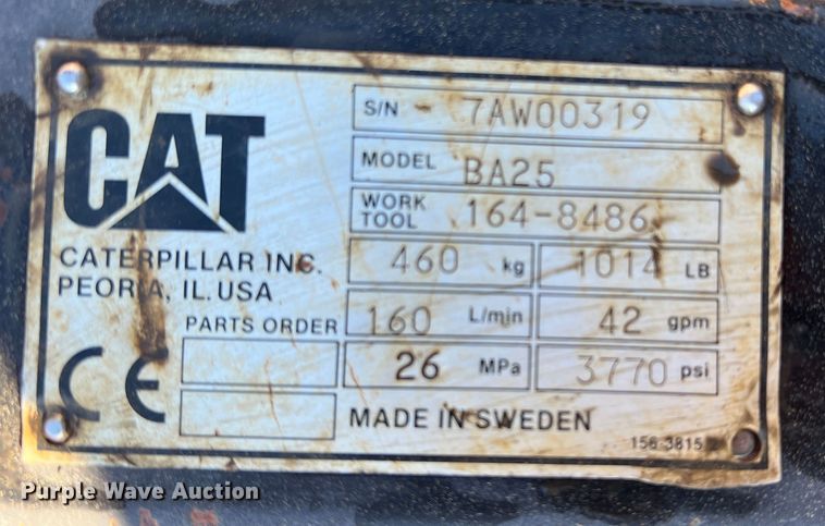 image for item DS2673 Caterpillar BA25  broom