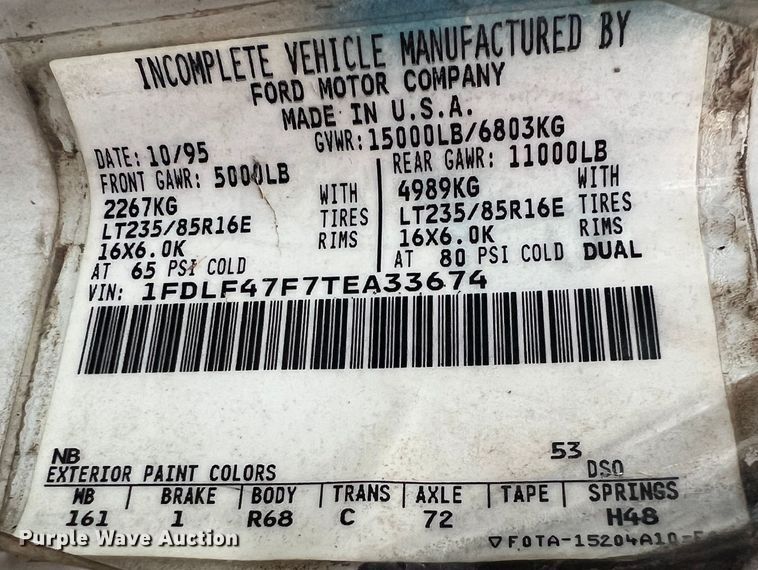 image for item ID9304 1996 Ford F450  rollback truck