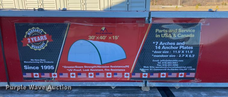 image for item IG9884 Gold Mountain 304015R  truss arch storage shelter