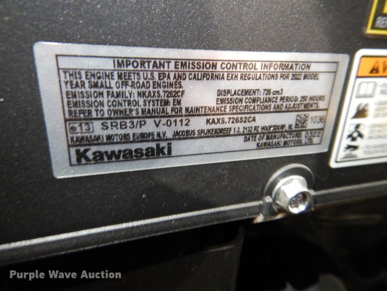 image for item IO9257 2022 Husqvarna MZ54  ZTR lawn mower