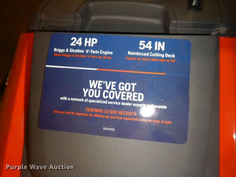 image for item IO9261 2022 Husqvarna YTH24V54  lawn mower