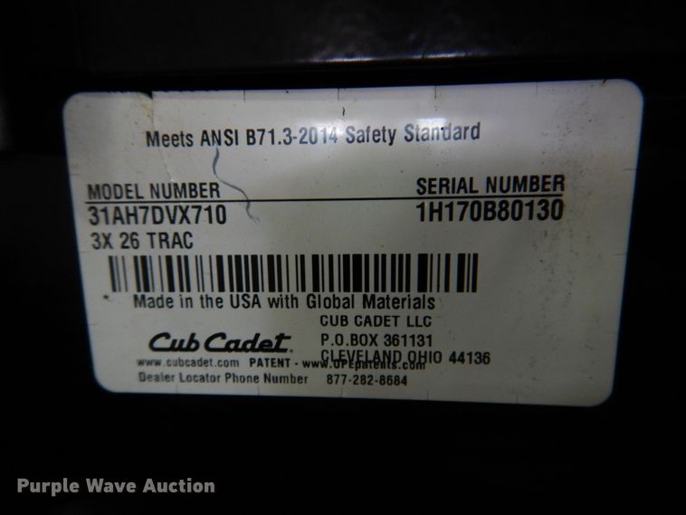 image for item IO9283 2019 Cub Cadet 3X  snow blower