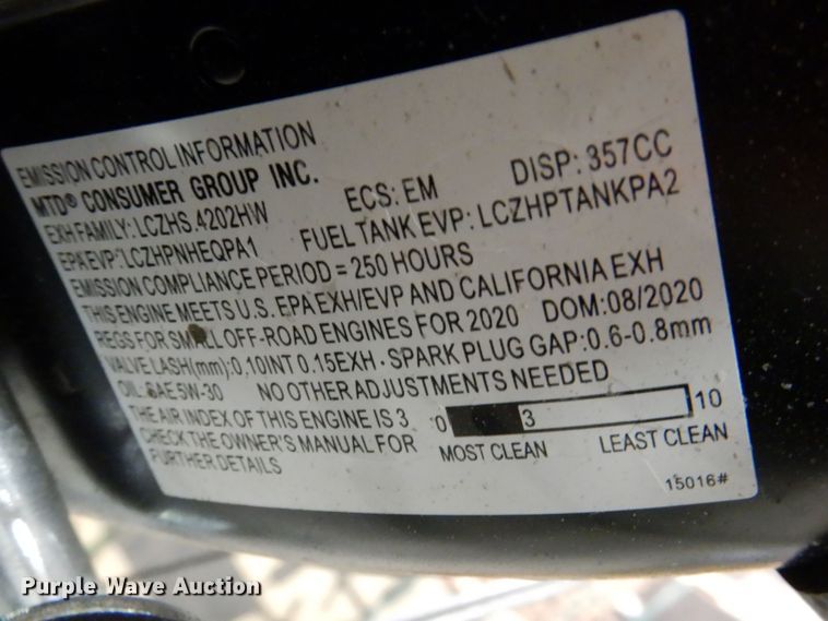 image for item IO9287 2020 Cub Cadet 3X  snow blower