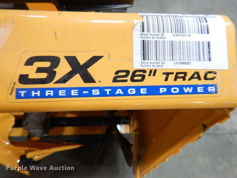 image for item IO9289 2020 Cub Cadet 3X  snow blower