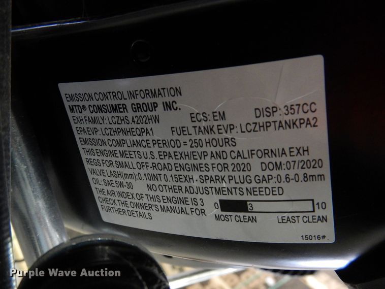 image for item IO9290 2020 Cub Cadet 3X  snow blower