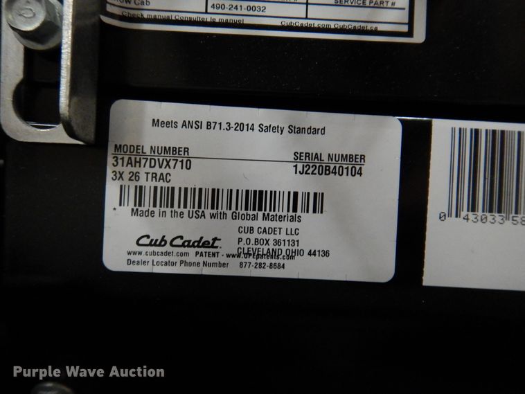 image for item IO9290 2020 Cub Cadet 3X  snow blower