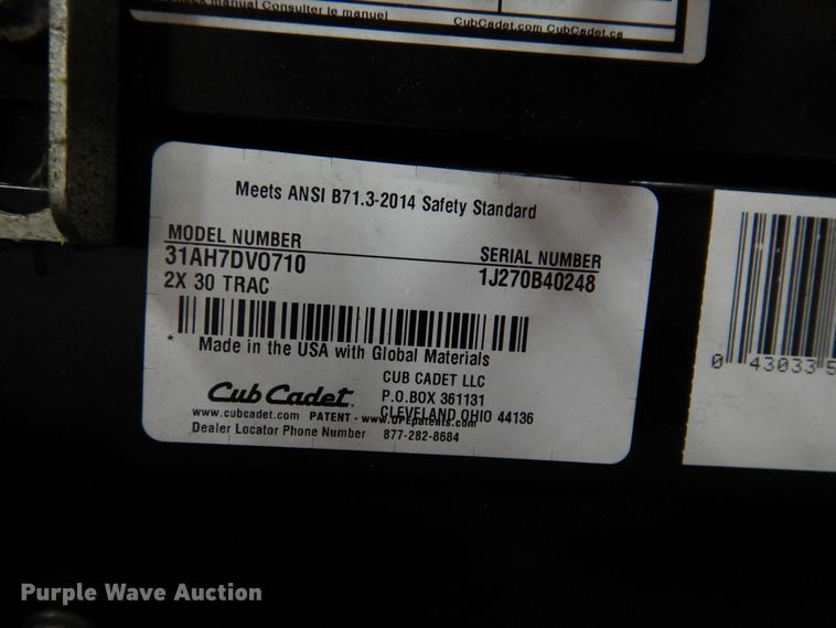 image for item IO9292 2020 Cub Cadet 2X  snow blower