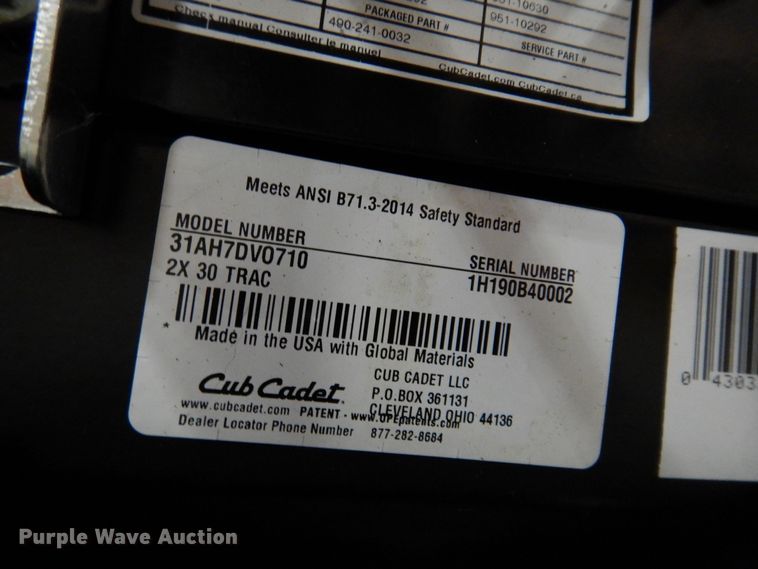 image for item IO9293 2019 Cub Cadet 2X  snow blower