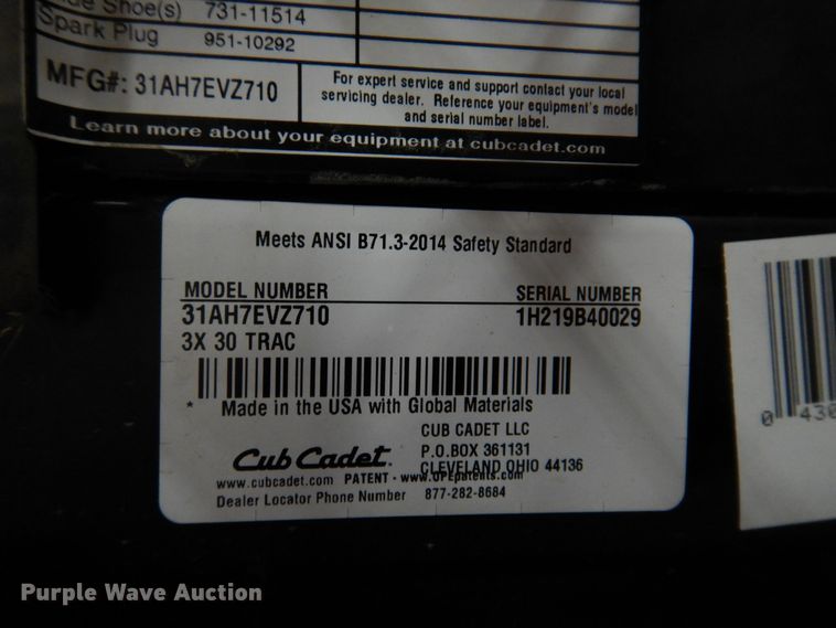 image for item IO9298 2019 Cub Cadet 3X  snow blower